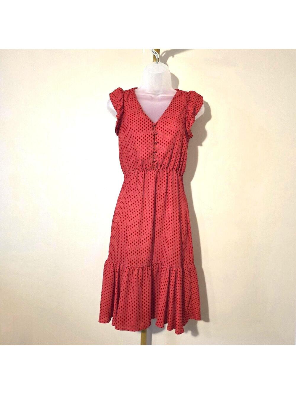 Banana Republic Factory Cottagecore Feminine Polka dot dress sz OO